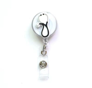 Retractable Badge Holder - Black Stetho image 0