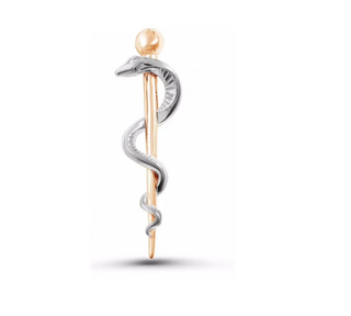 Rod of asclepius (6$ each) - Rose Gold and Silver image