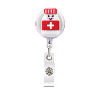 Retractable Badge Holder - Cute Box image 0