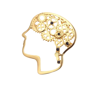 Psychology Head Gear Brooch