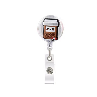 Retractable Badge Holder - Brown Pill Box image 0