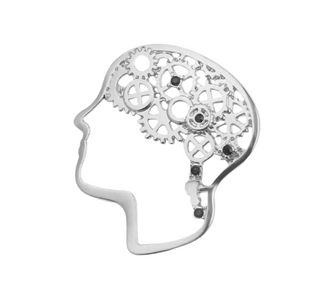 Psychology Head Gear Brooch