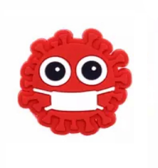 Crocs Jibbitz Charm (2-2.5$ each) - Red Virus image