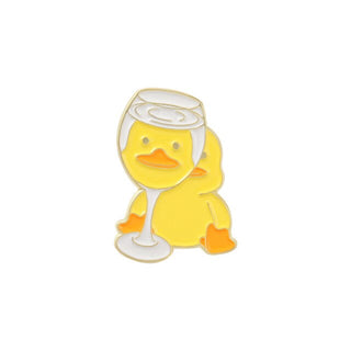 Duck with Wine Glass