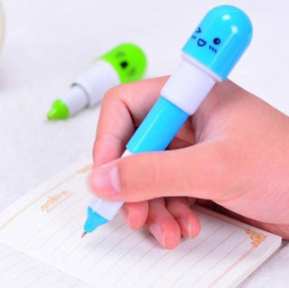 Pill shaped pen (Blue Ink) - Blue image