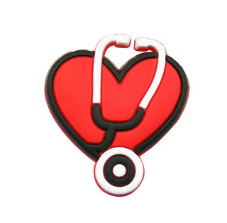 Crocs Jibbitz Charm (2-2.5$ each) - Heart with Stetho image